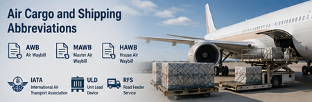 Luftfrachtumschlag an einem internationalen Flughafen mit Frachtcontainern und Logistikpersonal