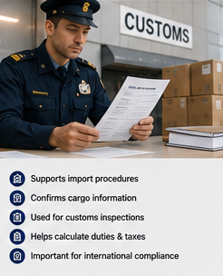 Zollbeamte prüfen Bill-of-Lading-Versanddokumente an einem internationalen Frachtterminal