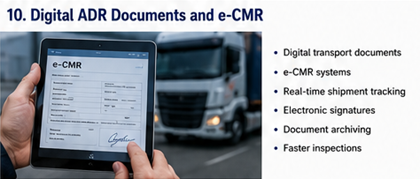 Digitale ADR-Transportdokumente und e-CMR-Logistiksysteme in Europa