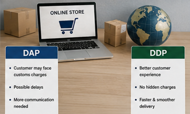 Internationaler E-Commerce-Paketversand und Zolllogistik nach DDP- und DAP-Klauseln