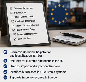 Europäische Zollregistrierung und EORI-Nummer in der internationalen Logistik