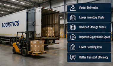 Europäisches Logistik-Distributionszentrum mit Cross-Docking-Prozessen