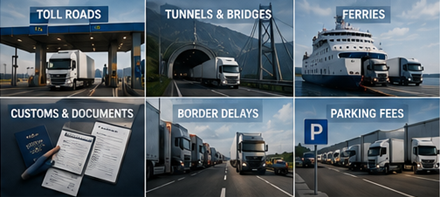 Europäische Lkw-Mautsysteme und internationale Frachttransportkosten