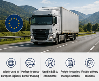 Europäische Lkw und Logistikabläufe mit DDP- und DAP-Lieferklauseln