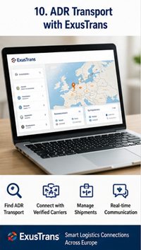 ADR-Logistikplattform, die Gefahrgut-Kunden und zertifizierte Transportunternehmen in Europa verbindet