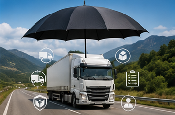 Frachtversicherungsdokument zum Schutz transportierter Ladung während logistischer Abläufe