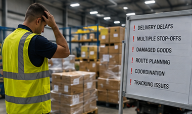 Herausforderungen in der Stückgutlogistik, einschließlich Lagersortierung, Lieferverzögerungen und Frachttransportprozessen