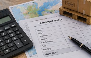 Berechnung von Stückgutpreisen mit Paletten, Logistikplanung, Frachtkosten und Transportdokumenten