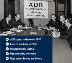 Historische Entwicklung der ADR-Vorschriften und des Gefahrguttransports in Europa