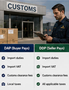 Zölle, Umsatzsteuer und internationale Importprozesse bei DDP- und DAP-Lieferklauseln