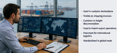 Zoll- und Logistikspezialist bearbeitet internationale Versanddokumente und Handelsprozesse