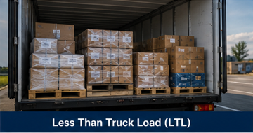 Geteilte Lkw-Ladung mit mehreren Paletten als Beispiel für Less-Than-Truck-Load-Transport