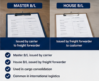 Vergleich zwischen Master Bill of Lading und House Bill of Lading in der Spedition