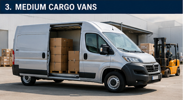 Mittlerer Kastenwagen transportiert Paletten und Handelswaren quer durch Europa