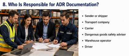 Transportunternehmen und Versender verantwortlich für ADR-Gefahrgutunterlagen