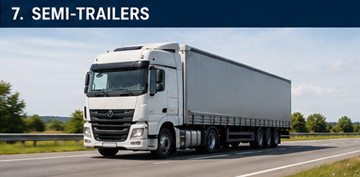Sattelzug transportiert Fracht auf einer europäischen Autobahn