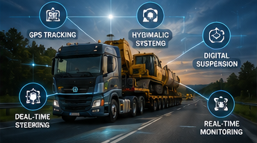 Digitale Systeme und GPS-Technologie in modernen Schwertransportfahrzeugen