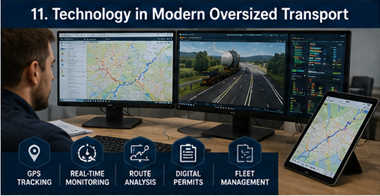 Digitale Schwerlastlogistikplanung und GPS-Tracking-Systeme für Konvois