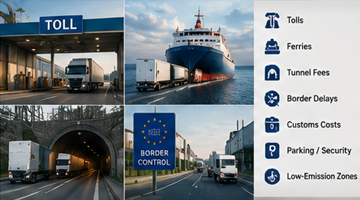 Europäische Mautstraßen, Fährtransporte und grenzbezogene Logistikkosten im internationalen Güterverkehr