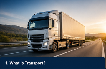 Lkw transportiert Waren auf einer europäischen Autobahn – Logistik-Transportkonzept