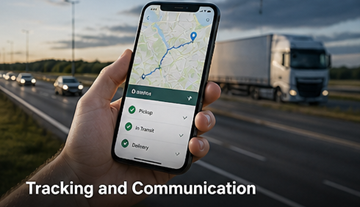 GPS-Tracking Transport Lkw Echtzeit Logistikplattform Kommunikation Fahrer Kunde
