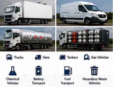 Lkw, Transporter, Tankfahrzeuge und Transportfahrzeuge, die in Europa ADR-Compliance erfordern