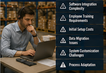 Lagerleiter implementieren Warehouse-Management-Software und Logistiksysteme