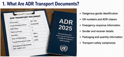 ADR-Gefahrgutunterlagen und Transportdokumentation erklärt