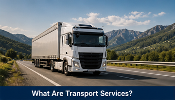 Europäisches Logistiknetzwerk mit Lkw, Lagerhallen und vernetzten Transportrouten zwischen Städten