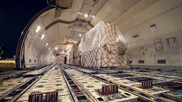 Lufttransport für eilige und hochwertige Sendungen mit Frachtflugzeug