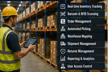 Lagermitarbeiter nutzen Barcode-Scanner und Lagersoftware für die Bestandsverwaltung