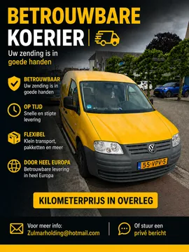Frachtführer Kleintransporter Volkswagen Caddy in Sliedrecht Niederlande